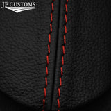 FITS MAZDA RX8 03-12 RED STITCH LEATHER GEAR + HANDBRAKE & 2X ARMREST COVERS