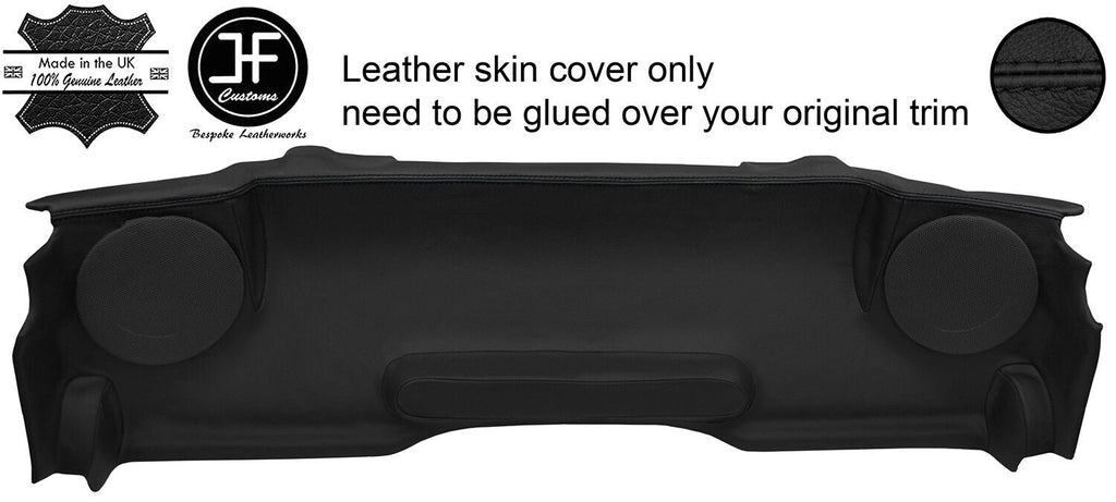 BLACK STITCH REAR SPEAKER PANEL LEATHER COVER FOR CORVETTE C6 CONVERTIBLE 05-13