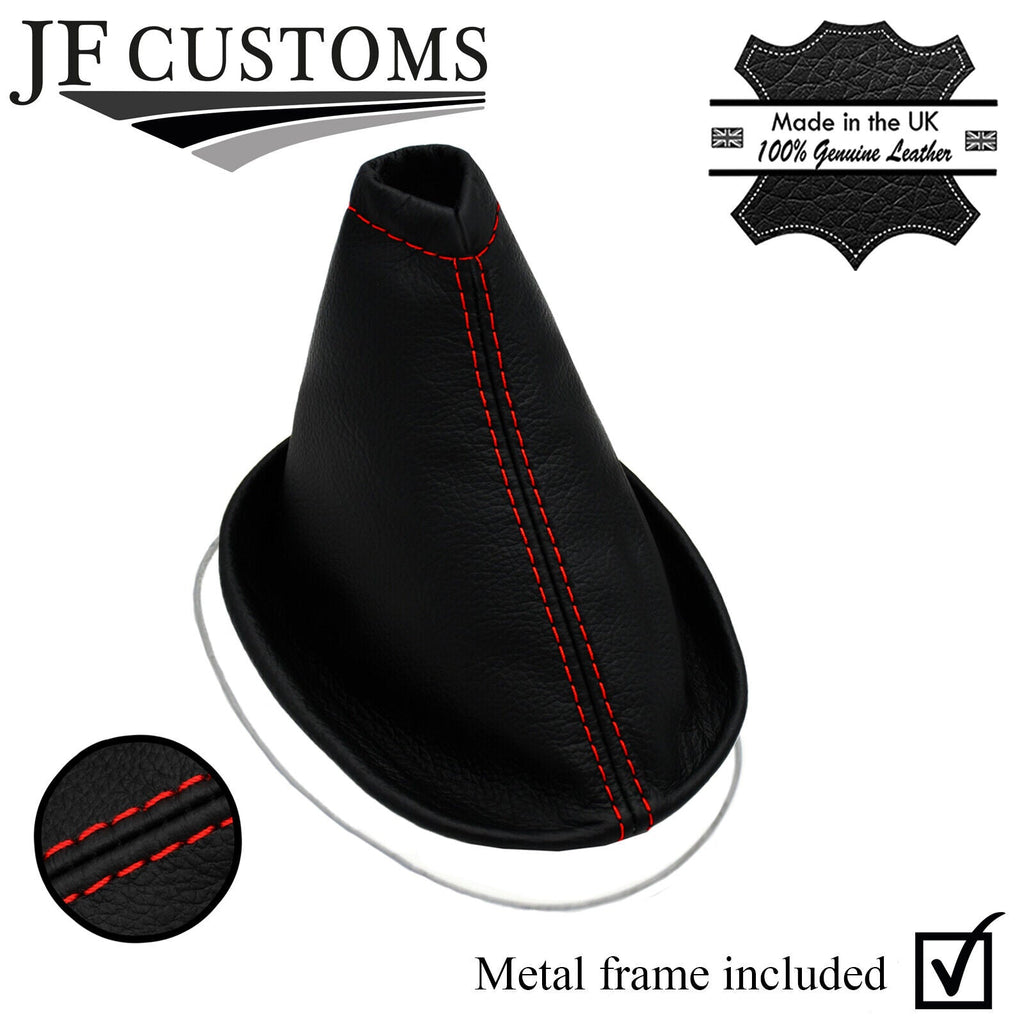 RED STITCH MANUAL GEAR GAITER + METAL FRAME FITS NISSAN MICRA K13 2011-2016