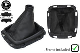BLACK STITCH LEATHER GEAR GAITER+PLASTIC FRAME FITS HYUNDAI COUPE GENESIS 08-12