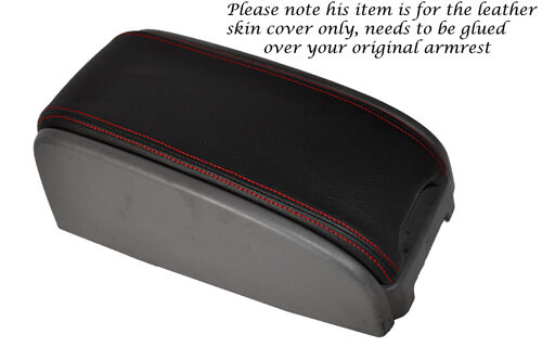 RED STITCHING LEATHER ARMREST SKIN COVER FITS FORD RANGER 2006-2012 CUSTOM NEW
