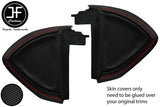 RED STICH 2X CARBON VINYL END DASH SIDE TRIM COVER FOR SMART FORTWO 451 07-14