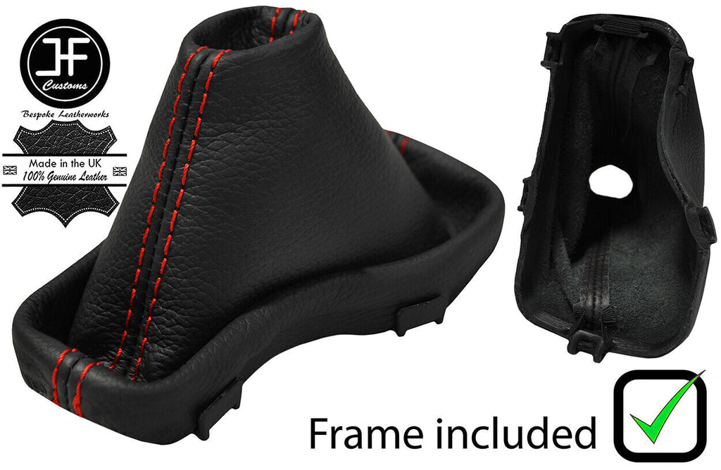 RED  STITCH LEATHER AUTOMATIC GEAR +PLASTIC FRAME FOR JAGUAR X-TYPE 08-10