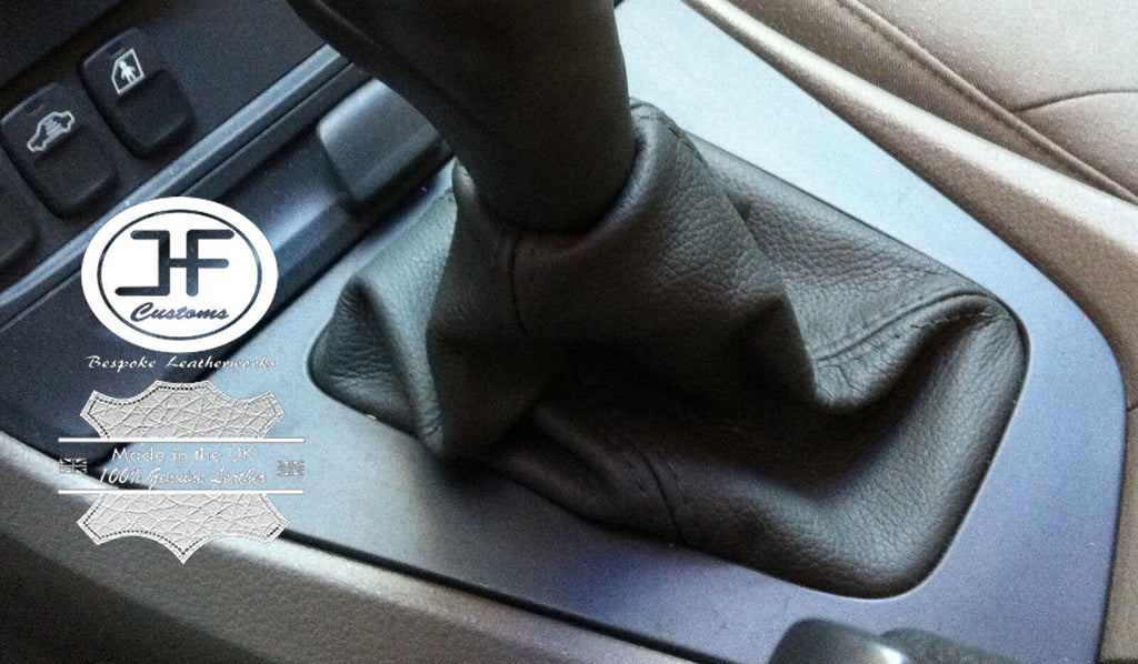 FITS VOLVO S60 V70 2001-2007 GEAR GAITER SHIFT BOOT BLACK GENUINE LEATHER