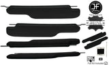BLACK CROSS STITCH 2X SUN VISOR LEATHER COVERS FOR FORD THUNDERBIRD 64-66