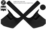 BLACK STITCH 2X LOWER SIDE KICK PANEL SILL LEATHER COVERS FITS AUDI A4 B8 08-15