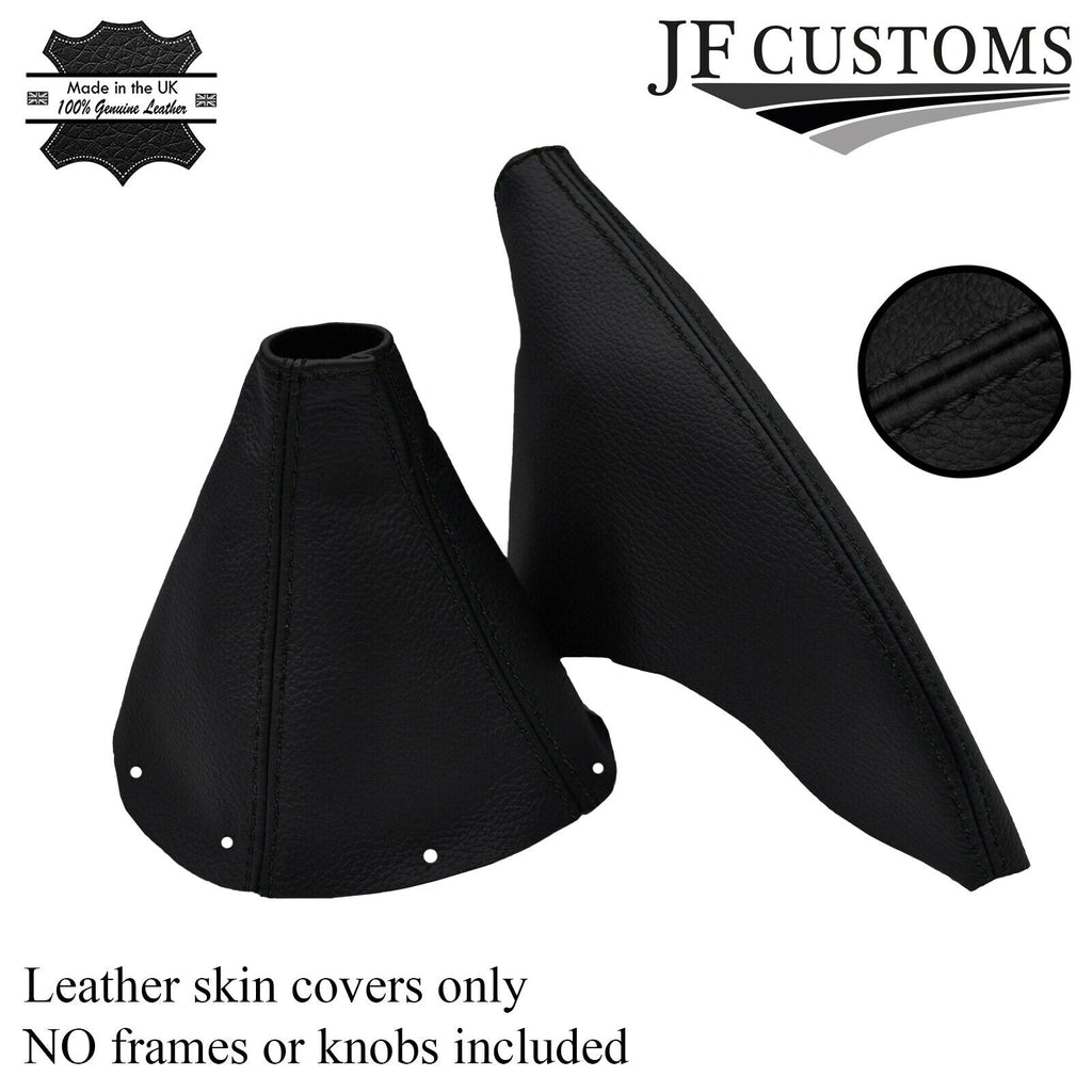 BLACK STITCHING FITS MAZDA MX5 MK3 2005-2012 LEATHER GEAR HANDBRAKE GAITERS