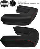 RED STITCH ROLL OVER BAR CARBON VINYL COVERS FITS BMW Z4 E85 ROADSTER 03-09