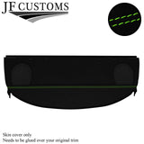 GREEN STITCH LUXE-SUEDE REAR PARCEL SHELF COVER FOR BMW E46 SALOON 98-05