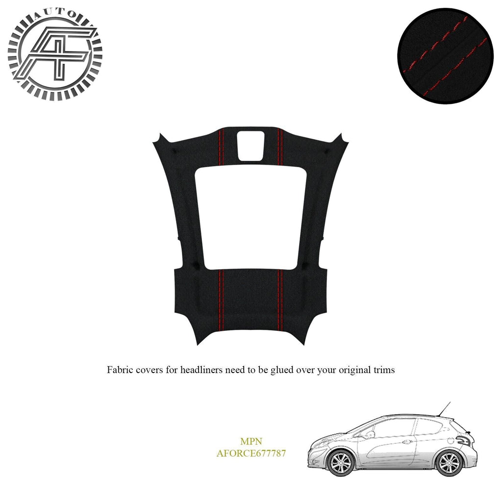 LUXE SUEDE HEADLINER COVER FOR PEUGEOT 208 MK1 3 DOOR HATCH + SUNROOF 2012-2019