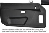 WHITE STITCHING 2X FULL DOOR CARD LEATHER COVER  FITS PORSCHE 924 944 75-89