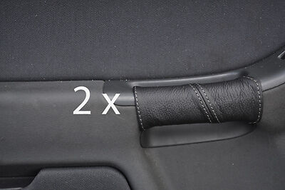 grey stitch FITS AUDI A3 MK1 96-04  2X DOOR HANDLE LEATHER COVERS CUSTOM NEW
