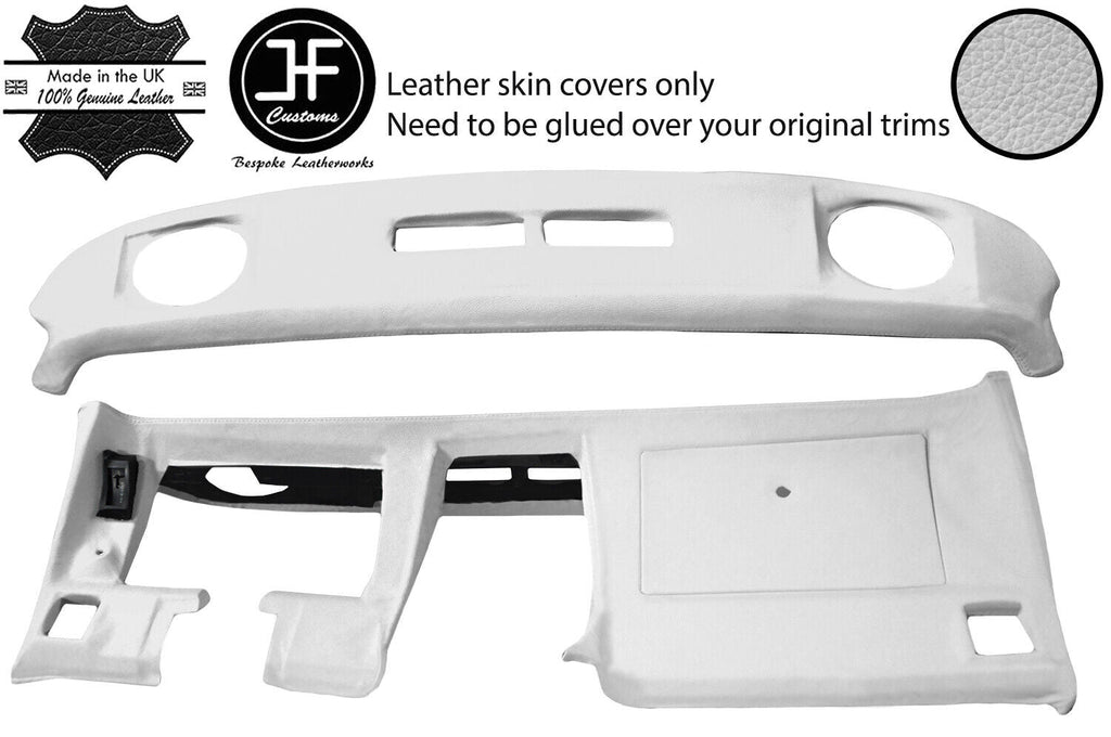 WHITE TOP GRAIN LEATHER DASH DASHBOARD COVER FOR CORVETTE C3 1977-1982 JF1