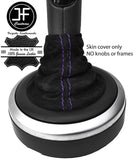 PURPLE STITCH AUTOMATIC REAL SUEDE GEAR GAITER FOR FORD FIESTA MK6 FUSION 02-08
