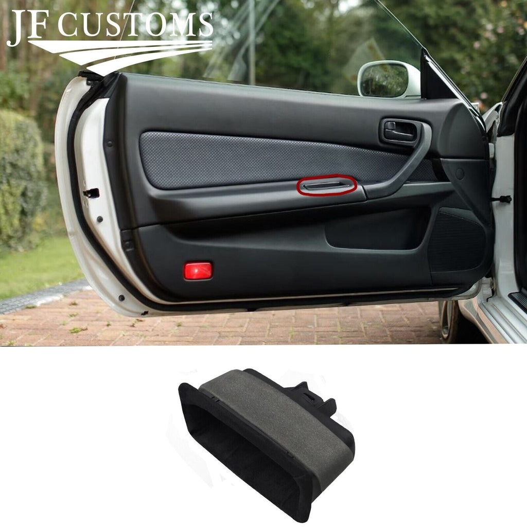 PASSENGER SIDE SUEDE DOOR HANDLE POCKET COVER+FRAME FOR NISSAN SKYLINE R34