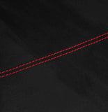 RED CROSS STITCH SUEDE 2X SUN VISOR COVERS FOR NISSAN SKYLINE R34 99-02