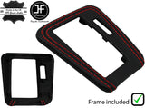 RED STITCH LEATHER AUTOMATIC GEAR BEZEL TRIM FOR TOYOTA SUPRA MK3 86-93