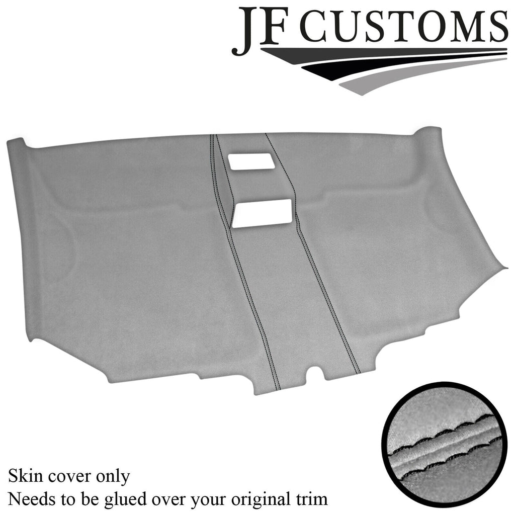 BLACK STITCH L GREY SUEDE FRONT ROOF HEADLINING COVER FITS VW T5 TRANSPORTER VAN