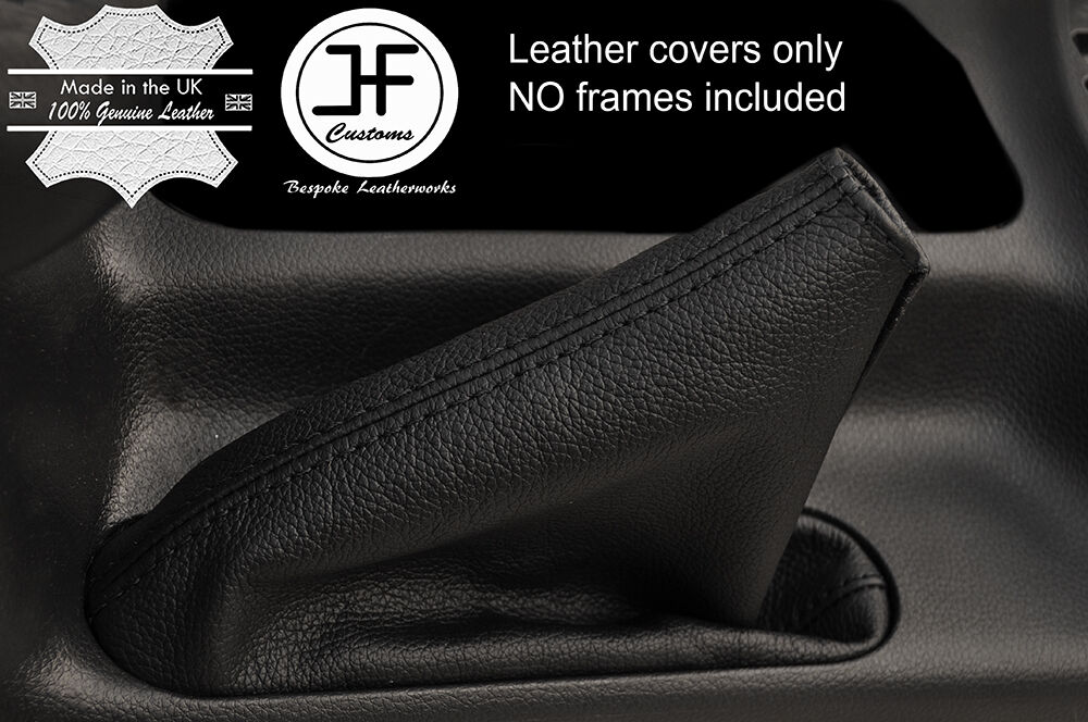 BLACK STITCHING LEATHER HANDBRAKE GAITER FITS NAVARA NP300 D23 2015-2017