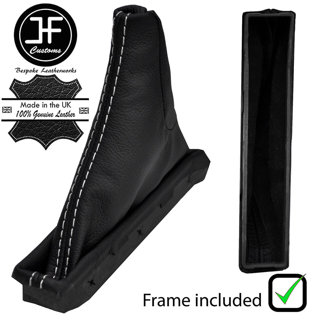 WHITE STITCH LEATHER HANDBRAKE+ PLASTIC FRAME FOR MERCEDES G CLASS W463 03-06