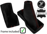 RED STITCH LEATHER AUTOMATIC GEAR + PLASTIC FRAME FOR LEXUS NX 2014-2019