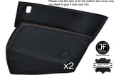 BEIGE STITCH 2X REAR DOOR CARD TRIM LEATHER COVERS FITS BMW 6 SERIES E24