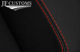 RED STITCH TOP-GRAIN LEATHER ARMREST LID COVER FITS SKODA YETI 2009-2017