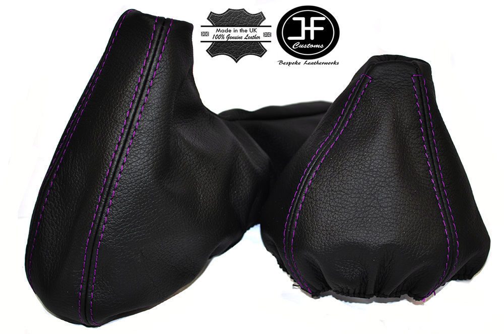 PURPLE STITCH REAL LEATHER GEAR&HANDBRAKE GAITER FOR BMW E36 1991-1998 3 SERIES