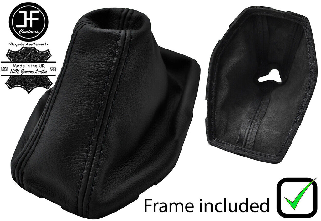 BLACK STITCH LEATHER MANUAL GEAR+PLASTIC FRAME FITS CHEVROLET CAMARO 16-19