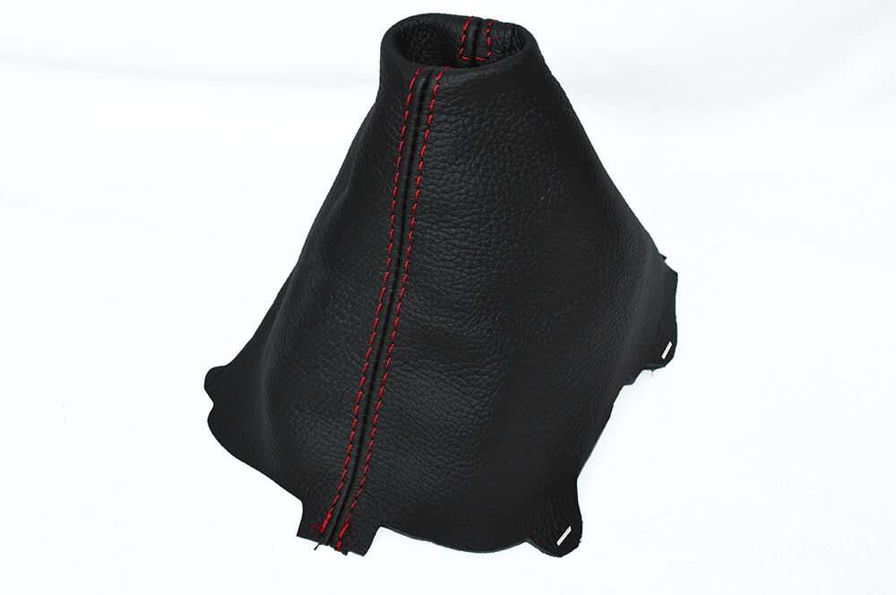 RED STITCH LEATHER MANUAL GEAR GAITER COVER FITS AUDI A6 S6 C6 2004-2011