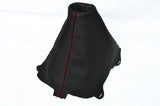 RED STITCH LEATHER MANUAL GEAR GAITER COVER FITS AUDI A6 S6 C6 2004-2011