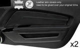 BLACK STITCH 2X DOOR CARD TRIM & DOOR ARMREST COVERS FOR MUSTANG 10-14 STYLE 2