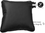 1X BLACK EXCLUSIVE LUXURY GENUINE LEATHER CUSHION ROUND CORNERS 18" x 18"