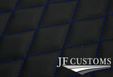 BLUE DIAMOND STITCH VINYL 4X TAILORED FLOOR CARPET FOR JAGUAR F-PACE 16-21 JF1