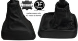 BLACK STITCH REAL LEATHER GEAR GAITER FITS VAUXHALL OPEL CORSA B TIGRA A 93-00
