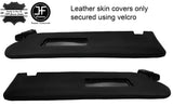 BLACK STITCH 2X SUN VISORS LEATHER COVERS FOR AUDI TT MK1 COUPE 98-06 STYLE 2