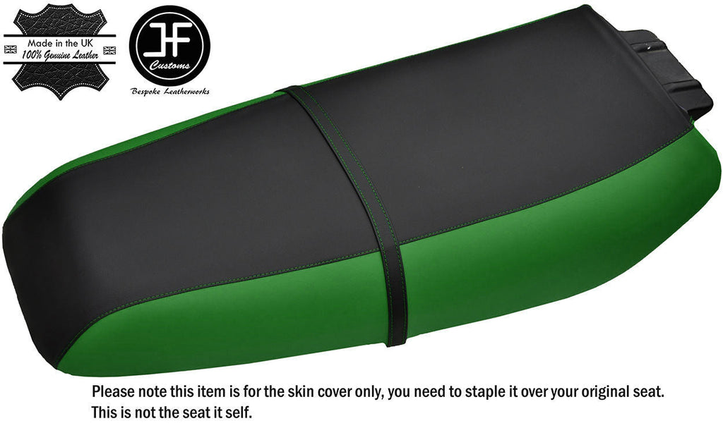 BLACK & GREEN CUSTOM FITS KAWASAKI ZXi 1100 900 96-02 VINYL SEAT COVER + STRAP