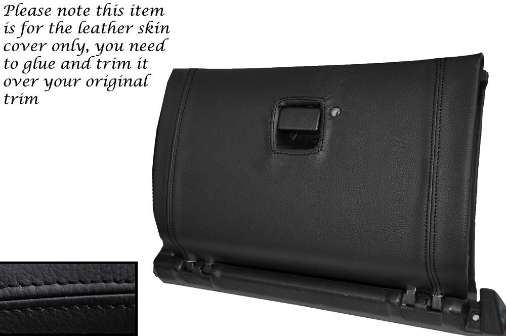 BLACK STITCHING GLOVE BOX LID LEATHER SKIN COVER FITS TOYOTA MR2 MK2 1989-2000