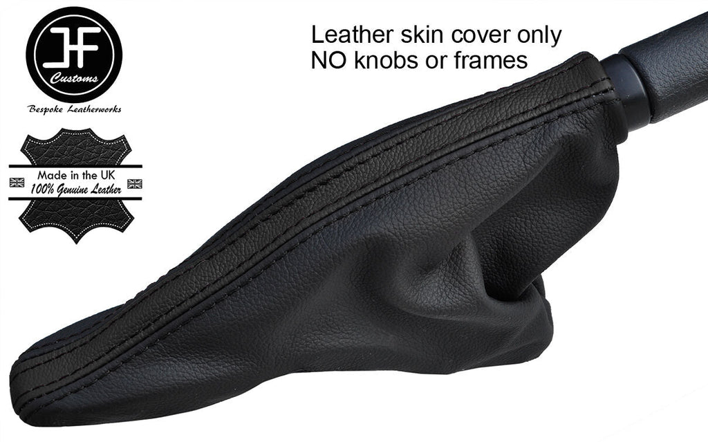 BLACK & BLACK TOP GRAIN LEATHER HANDBRAKE GAITER FOR BMW MINI R50 R52 R53 01-06
