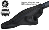 BLACK & BLACK TOP GRAIN LEATHER HANDBRAKE GAITER FOR BMW MINI R50 R52 R53 01-06