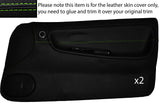 GREEN STITCH 2X FULL DOOR CARD LEATHER COVER FITS NISSAN S13 200SX 180SX 88-93