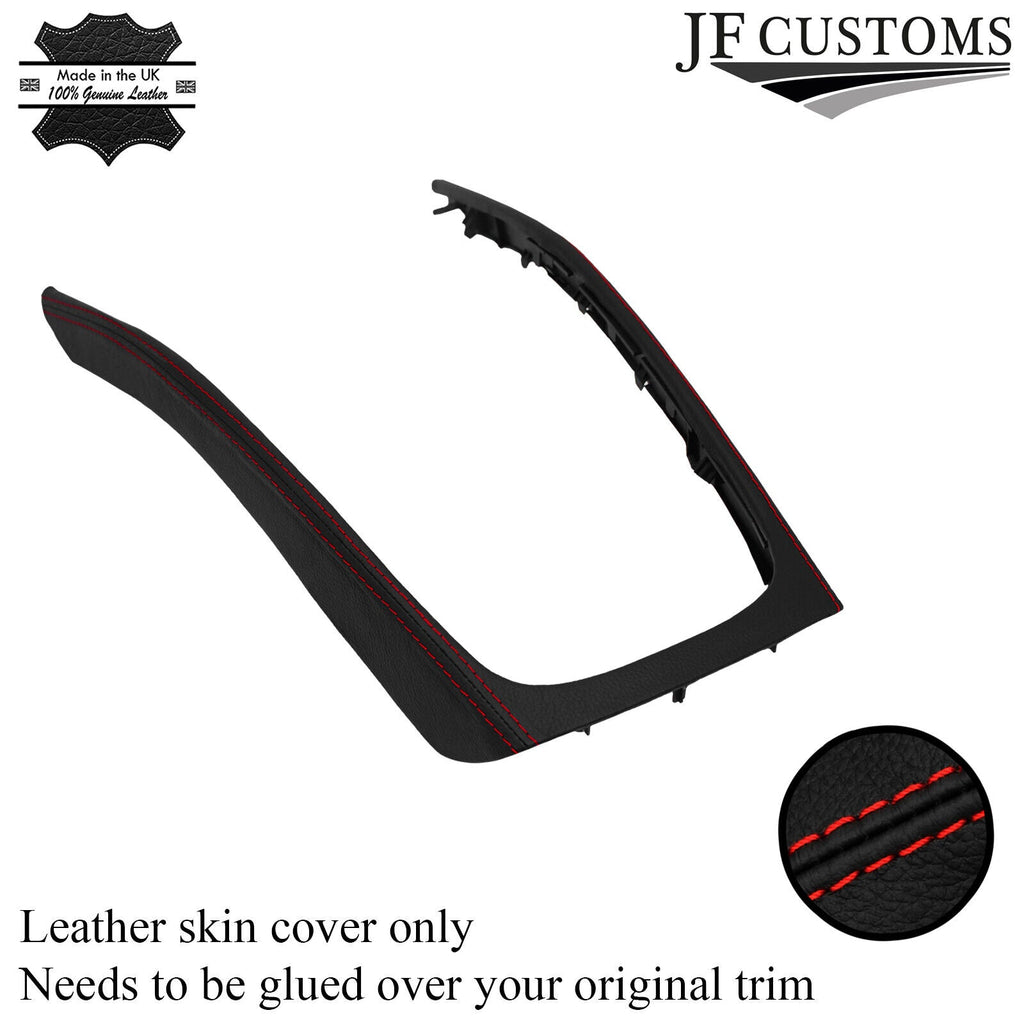 RED STITCH LEATHER CENTRE CONSOLE TRIM COVER FOR AUDI A4 B8 2008-2015 CUSTOM NEW