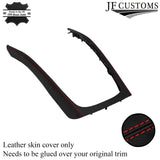 RED STITCH LEATHER CENTRE CONSOLE TRIM COVER FOR AUDI A4 B8 2008-2015 CUSTOM NEW