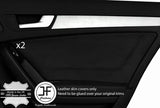 BLACK STITCH 2X REAR DOOR CARD TRIM LEATHER COVER FITS AUDI A5 SPORTBACK 4 DOOR