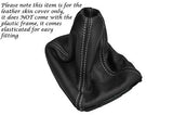 WHITE STITCH FITS MERCEDES W201 190 190E 190D LEATHER GEAR GAITER 1982-1993