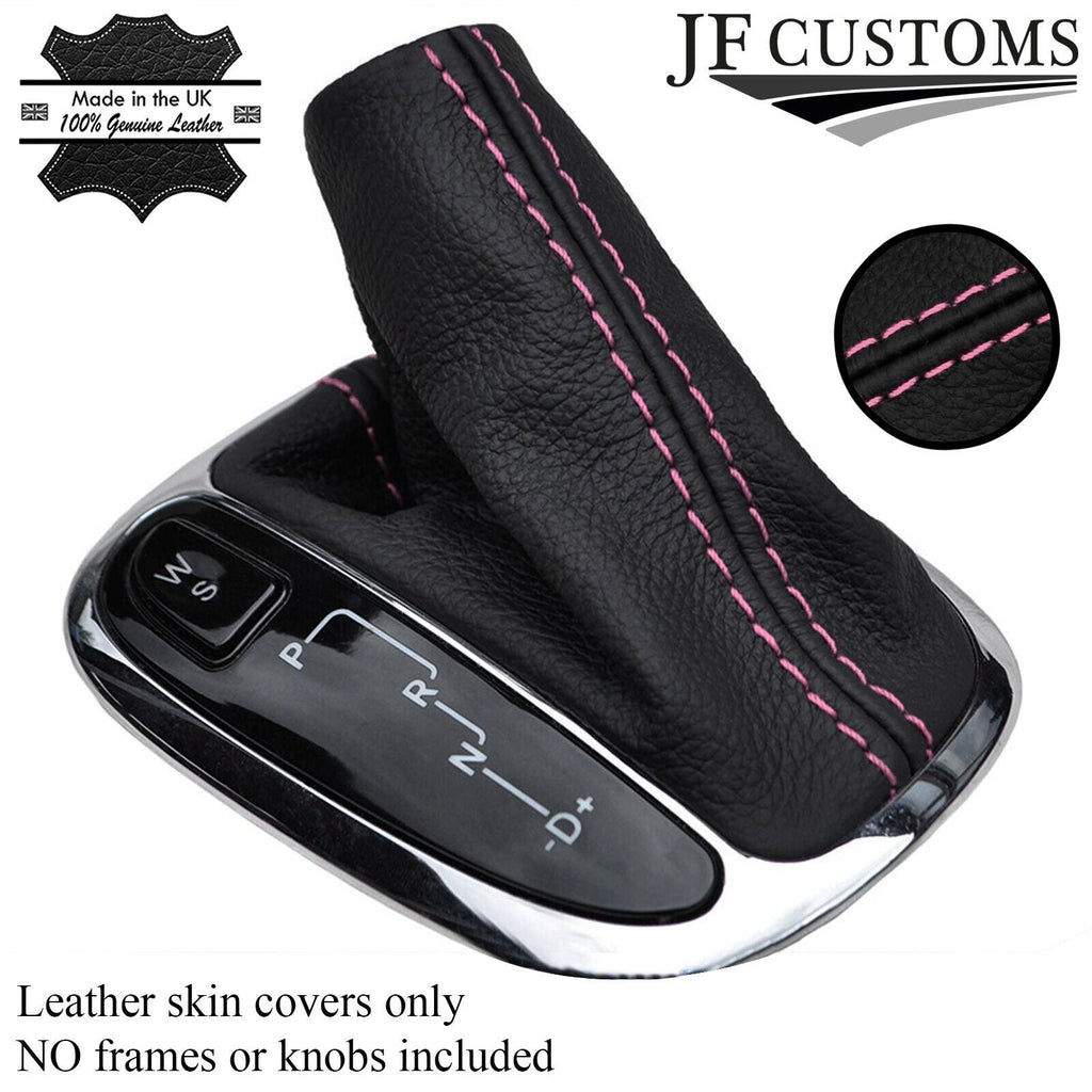 FITS MERCEDES C CLASS AUTO W203 LEATHER SHIFT BOOT PINK S CUSTOM NEW MADE IN UK