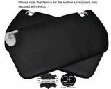 BLACK STITCH 2X SUN VISORS LEATHER COVERS FITS FORD TRANSIT COURIER 2014-2017