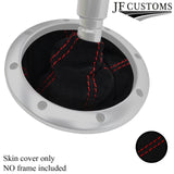 RED FOUR STITCHING REAL SUEDE MANUAL GEAR GAITER FITS AUDI TT MK1 1998-2006