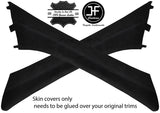 BLACK STITCH 2X A PILLAR REAL SUEDE COVERS FOR MERCEDES GL CLASS X164 2006-2012