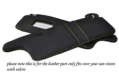 YELLOW STITCHING FITS TOYOTA MR2 MK1 84-90 2X SUN VISORS LEATHER COVERS